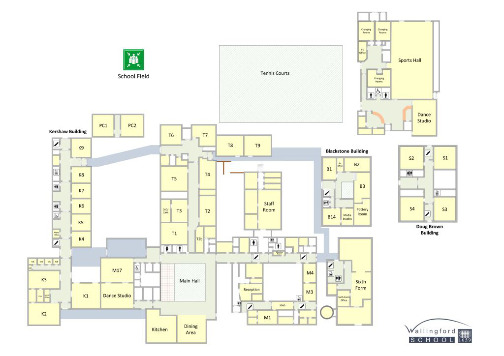 Ground floor map of the school