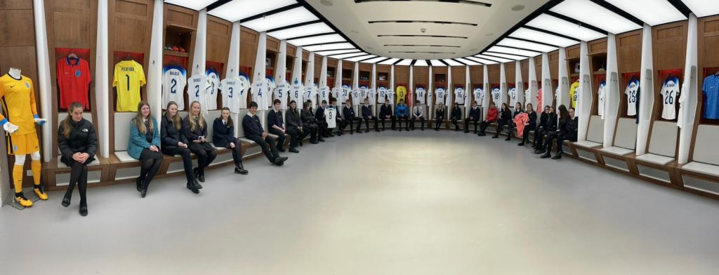 Students in a Wembley changing room