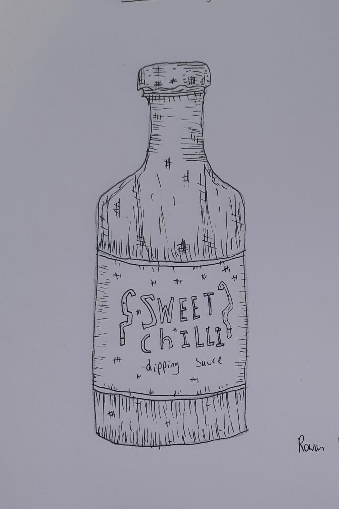 sweet chilli line drawing