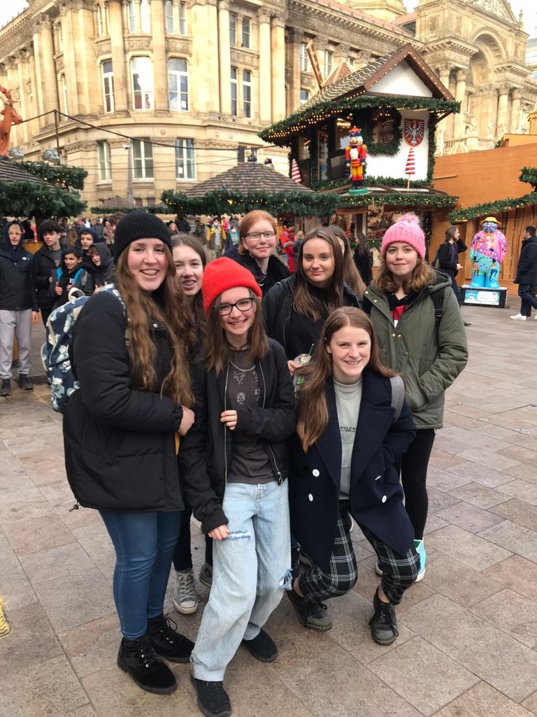 Students at the Christmas Markets in Birmingham