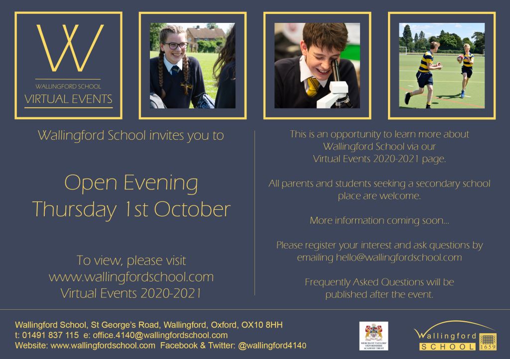 Open Evening Invite 2020