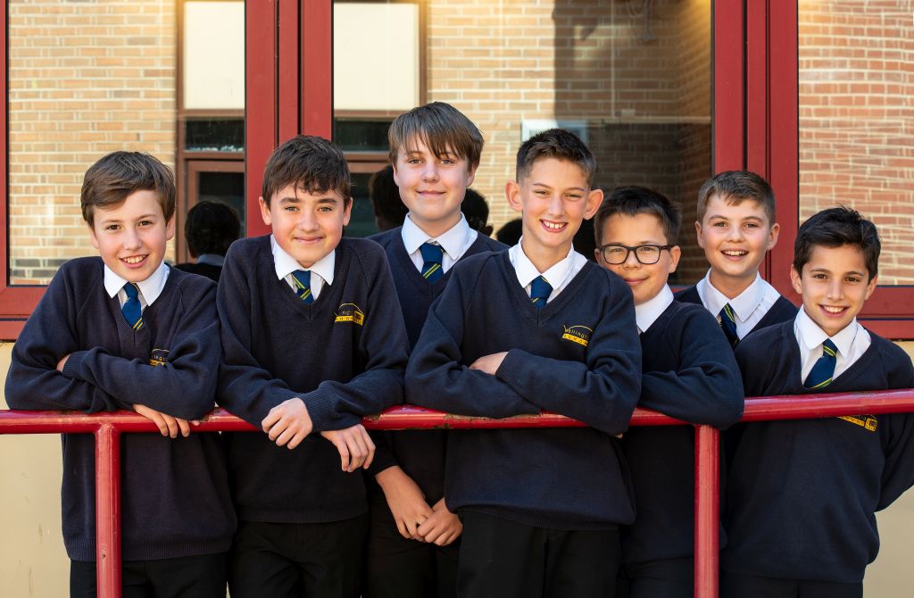 Students standing outside