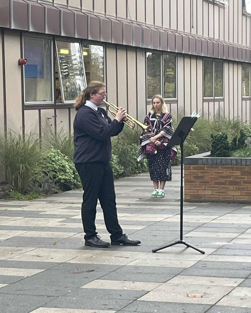 Student playing The Last Post