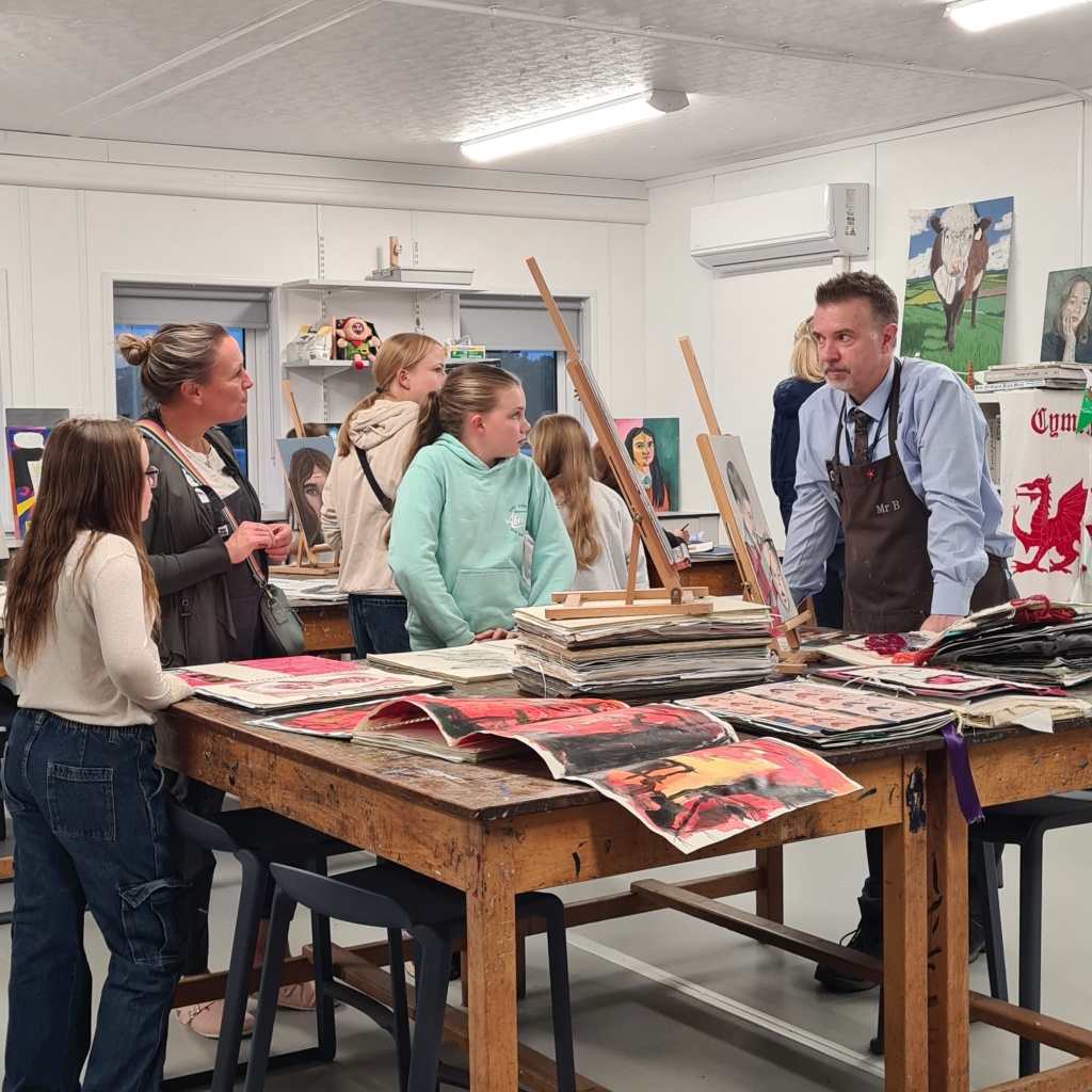 Mr Bowen talking to visitors at Open Evening 2025
